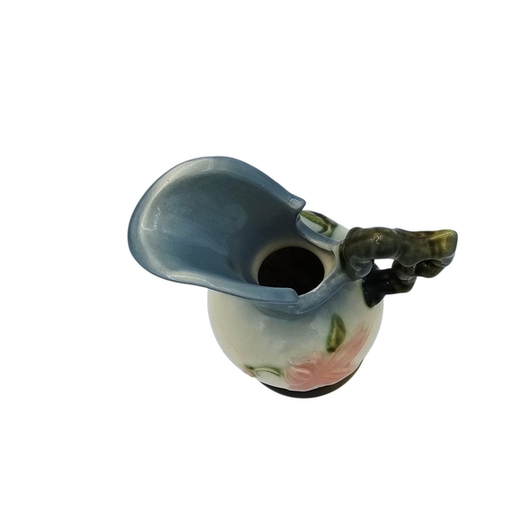 Vintage Hull Pottery Floral Glazed Hand Painted Pitcher Vase W6 - 6.5in. - Picture 7 of 8